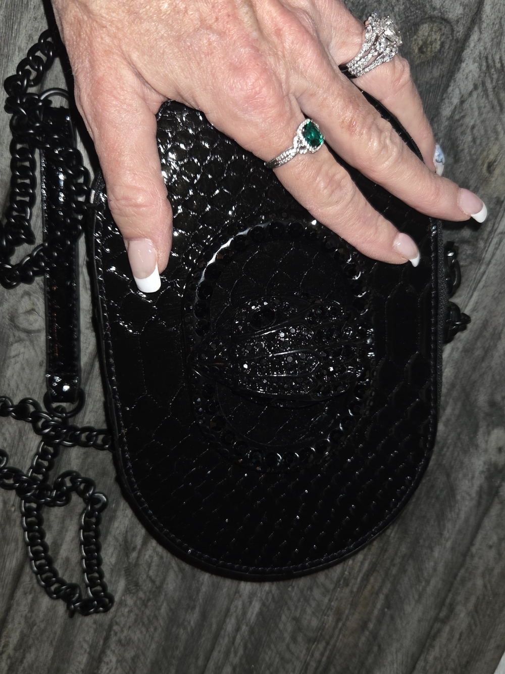 Kurt Geiger Black Textured Crossbody Bag with Matching Wallet - Picture 11 of 14